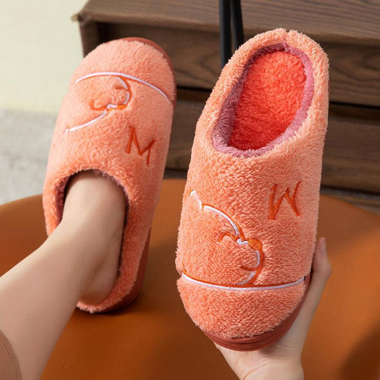 Warm Cotton Slippers Autumn and Winter Indoor Fashion Flat Shoes Leisure and Entertainment