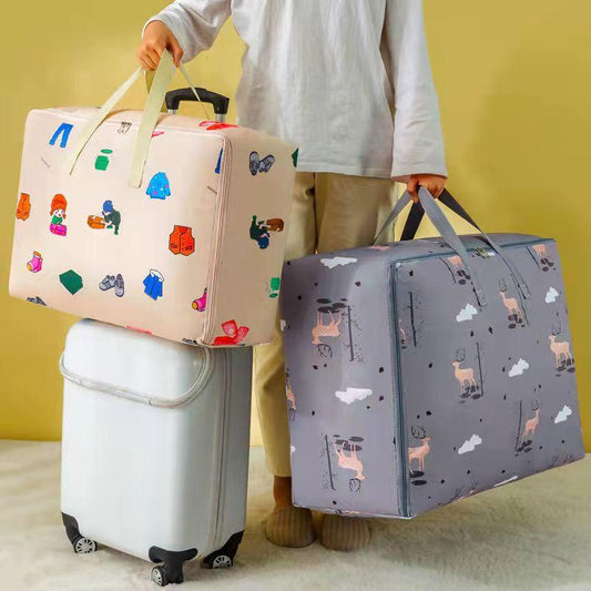 Oxford Cloth Extra Large Quilt Storage Bag Thickened Moisture-proof Travel Tote Bag Clothes Home Organize Luggage Bag Closet Organizer