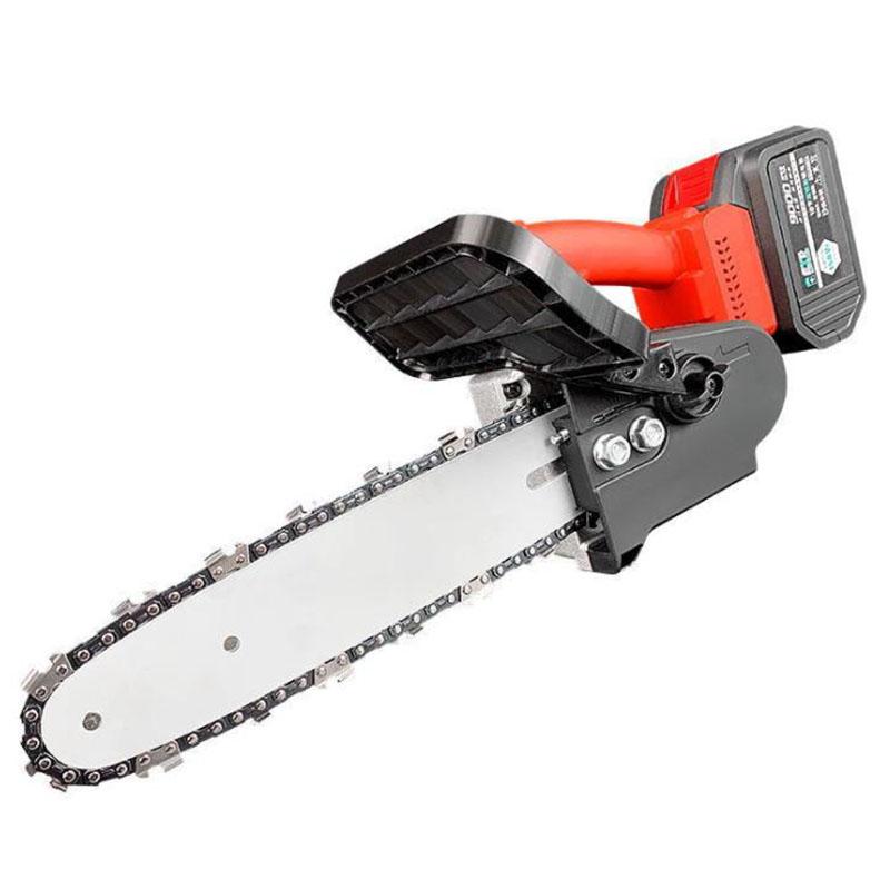 36V Electric Chain Saw Set Cordless Pruning Saw 20cm Handheld Logging Saw with 2 Batteries and Tool Box