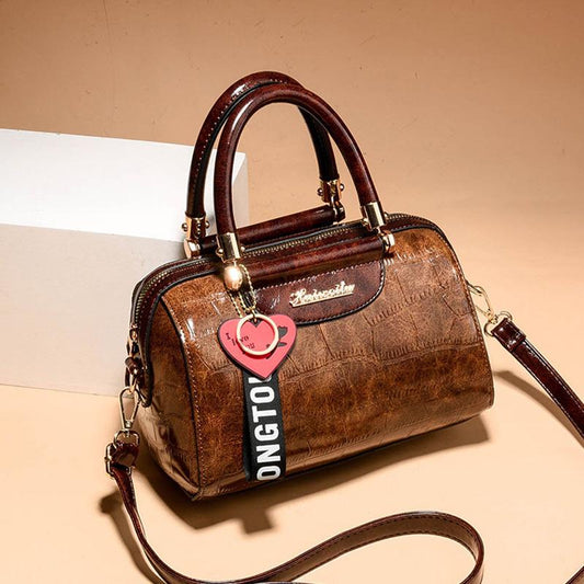 Retro Crocodile Pattern One-shoulder Handbag Ancient Door European Version Fashion Trend Portable Diagonal Bag