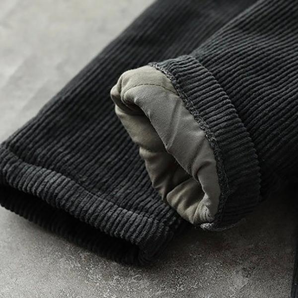 Winter Thick Corduroy Long Coat Mid-length Large Size Warm Jacket Ladies Corduroy Windbreaker Large Size Corduroy Handmade Trench Coat