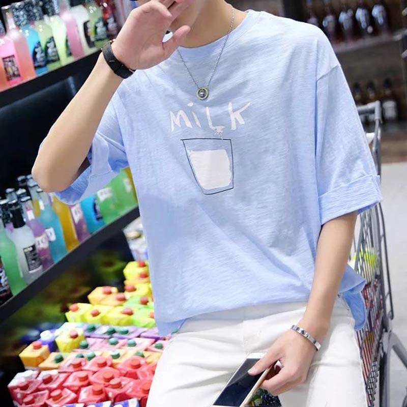 Summer Student Men's and Women's Trend Simple Loose Short-sleeved T-shirt