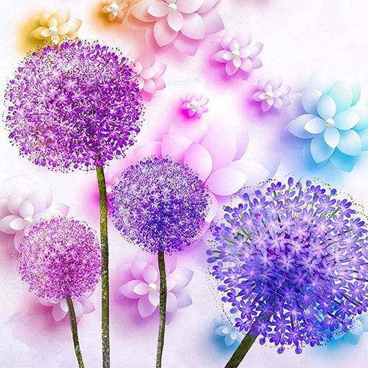 Diamond Painting Full of Diamonds Dandelion Cross Stitch Flowers Dot Stickers Diamond Bedroom Simple Small