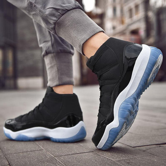 High-elastic High-top Student Basketball Shoes Boys Shoes, Fashion Breathable Sports Men's Shoes