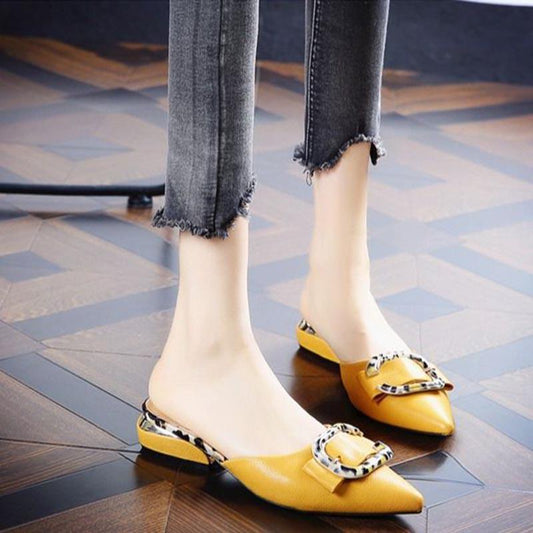 35-39 Summer Women All-match Shiny Slippers Outdoor Diamond High Heels Bohemian Beach Wear-resistant Non-slip Office Lady Pointed Sandals