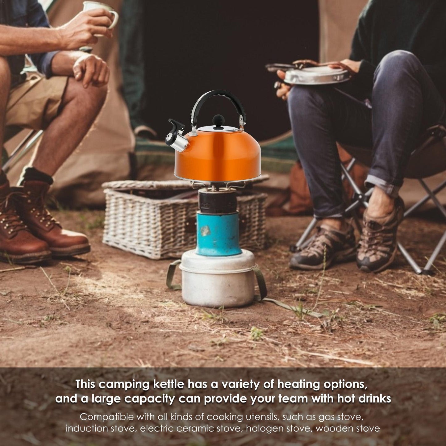 Stainless Steel Whistle Teapot for Stove Heating Water Kettle