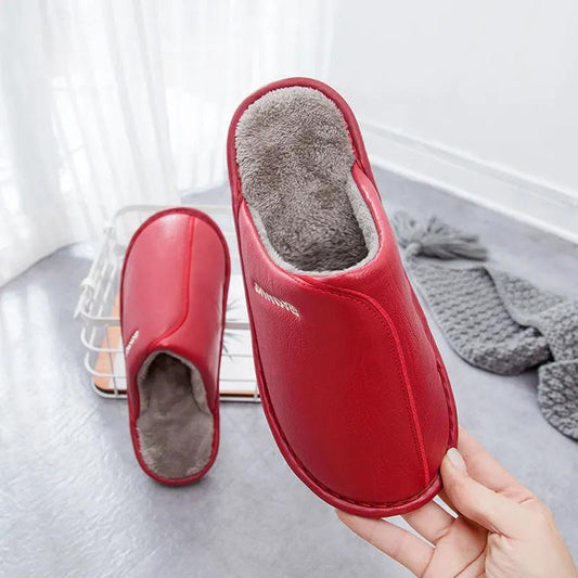Home Slippers Winter Warm Women Waterproof Non-Slip Indoor Shoes Cotton Men Anti-slip Ladies Soft Slides Memory Foam Couples