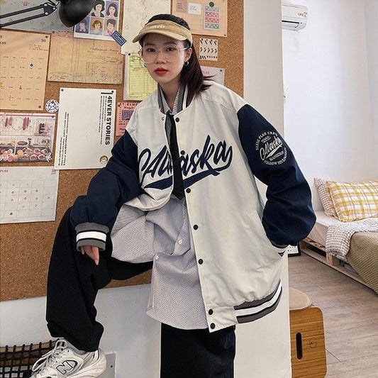 Baseball Uniform Jackets for Women 2022 Spring and Autumn New High-quality Loose and Thin Couple Retro Clothes Oversized Jacket