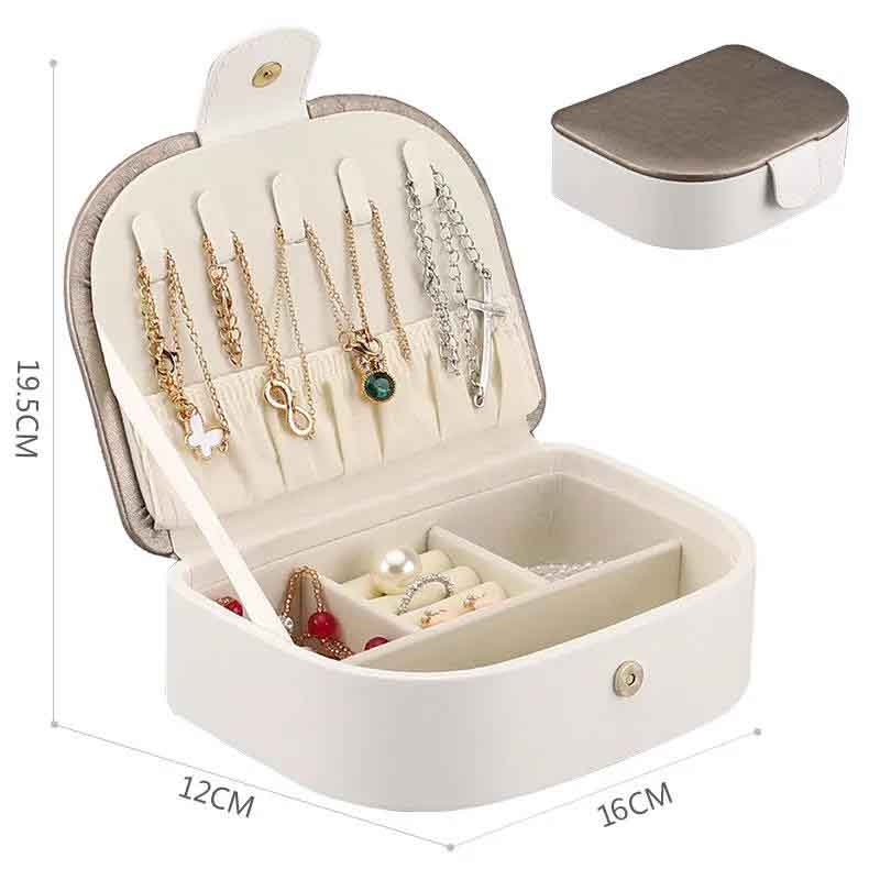 Jewelry Storage Box Small Necklace Ring Earrings Earrings Storage Artifact Portable Travel Simple Jewelry Jewelry Box