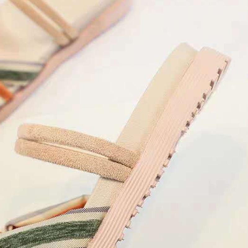 Summer Two-wear Sandals Female Fashion All-match Korean Fairy Style Students Rome Flat Beach