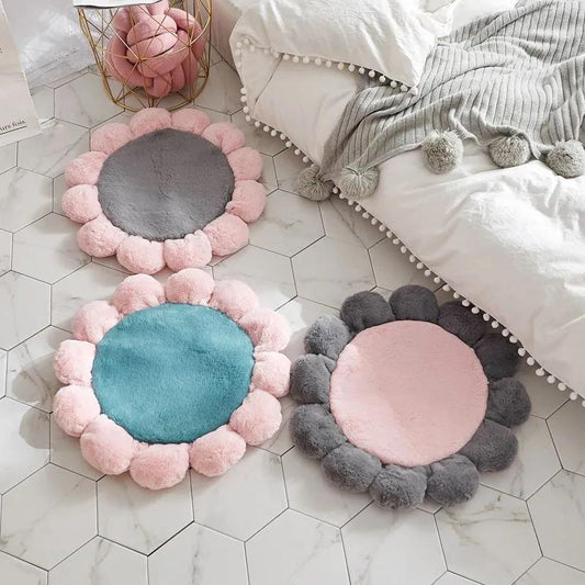 Flower Pet Mat Cat Autumn and Winter Soft Rabbit Fleece Warm Mat Land Pad Pet Sleep Pad