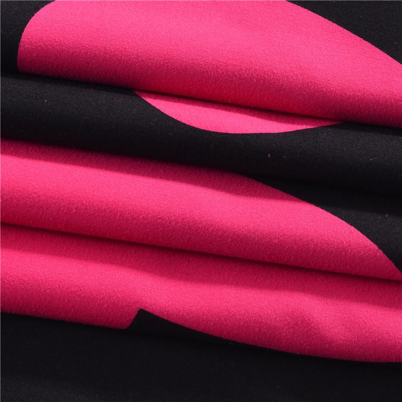 Fashion Home Bedding Sets Red Heart Printed Soft 3Pcs Set Pillow Quilt Mattress Cover