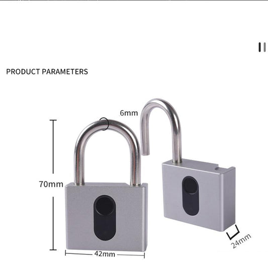 Home Security Electronic Small Lock Bluetooth Remote Unlocking Charging Large Portable Waterproof Intelligent Fingerprint Padlock