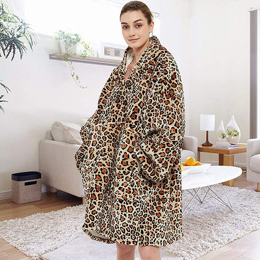 Venustas Wearable Blanket Hoodie Oversized Sherpa Blanket Hoodie Sweatshirt Unisex Cozy Warm Soft Hoodie Blanket for Adults