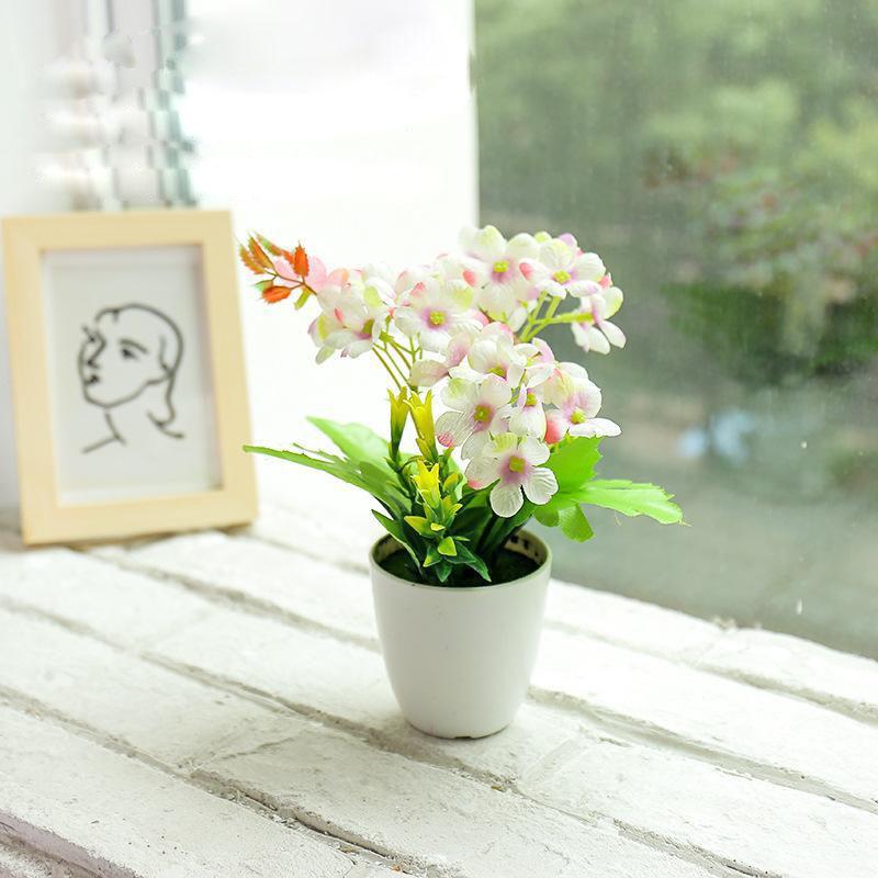 Decoration Indoor Home Dining Table Desk Artificial Flower Simulation Plant Potted Plant Artificial Flower Simulation Flower Bonsai Creative