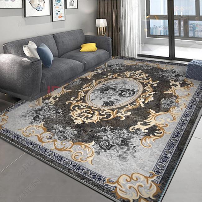 Chinese Antique Big Carpet Floral Auspicious Living Room Bedroom Carpet Coffee Table Sofa Home Bedside Blanket