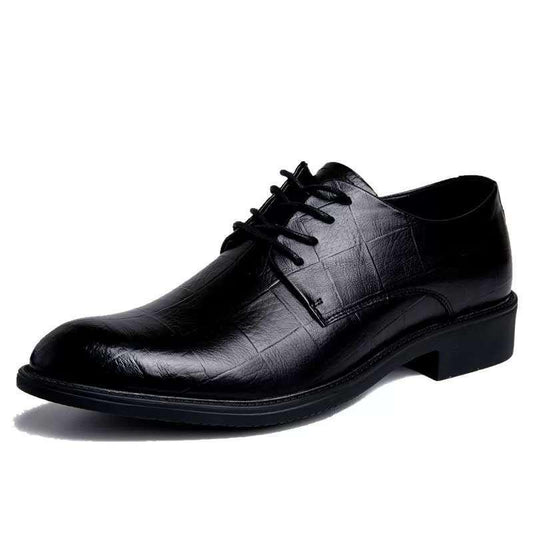 Mens Fashion Leather Shoes Male Casual Dress Lace Up Wedding Shoes for Men Shoes