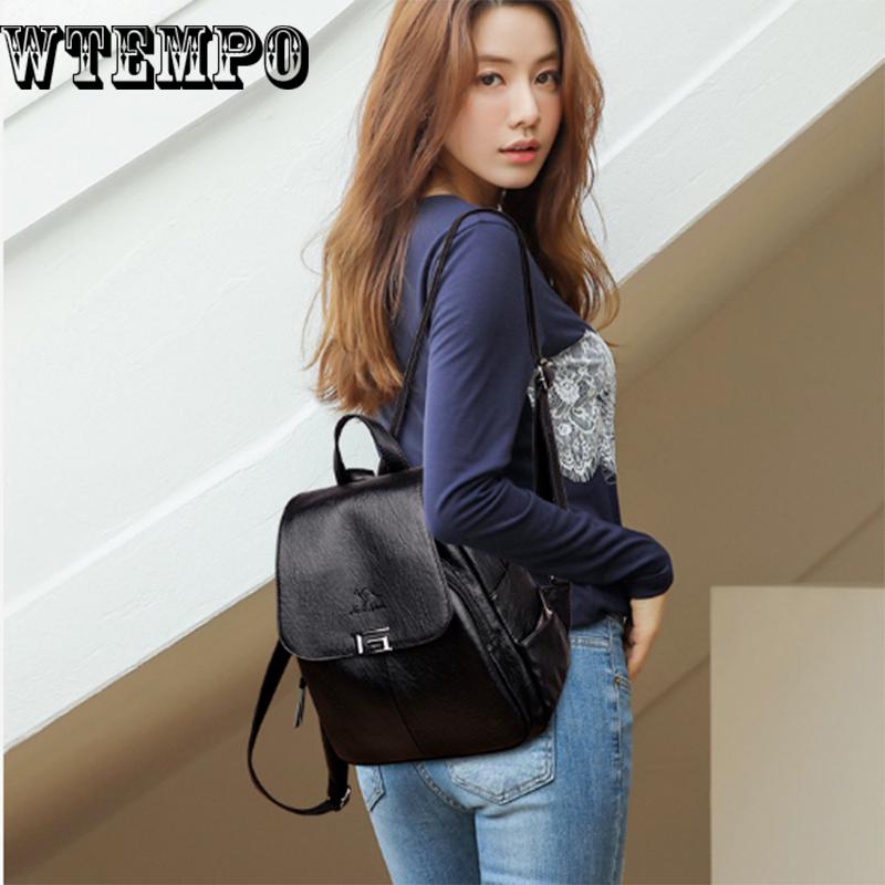 Fashion Women Backpack Youth Vintage Leather Backpacks for Female School Bag Bagpack