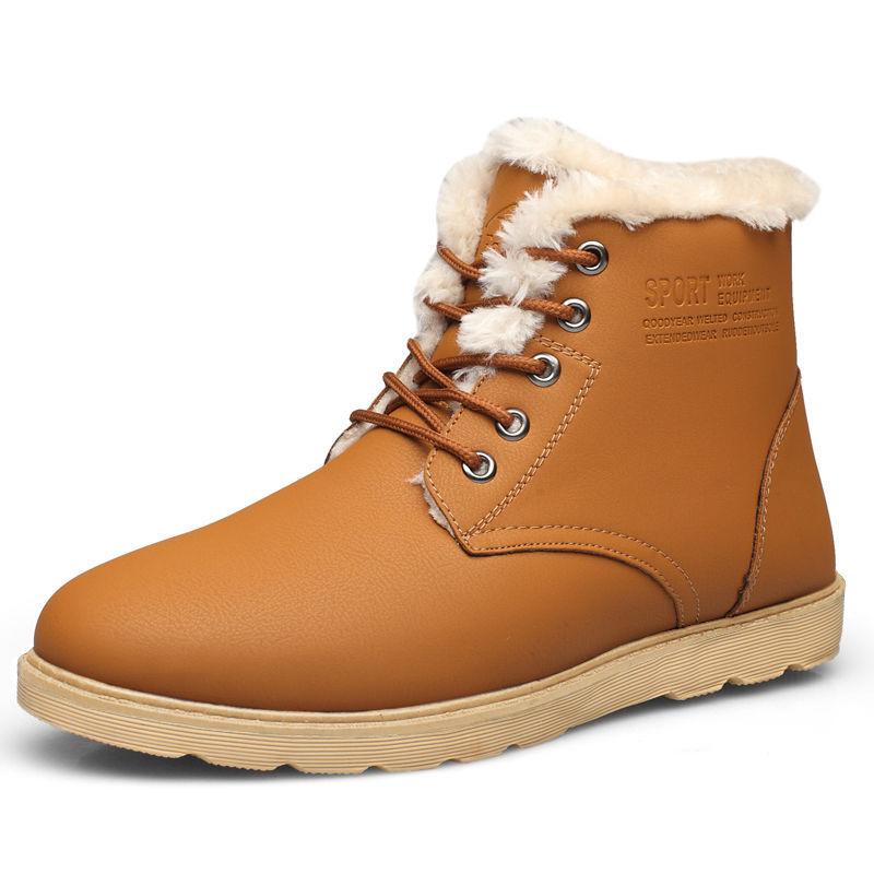 Martin Boots Men's Shoes Winter Waterproof Cold-resistant Plus Velvet Thick Warm Shoes Men's Snow Boots Men's Boots