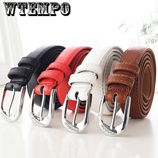 Belt female student simple wild pin buckle belt dress decorative thin belt women's jeans belt