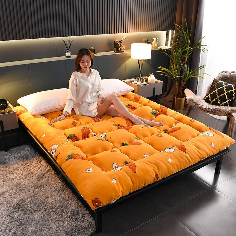Lamb Velvet Mattress Pad Thickening Plus Velvet Warmth Non-slip Folding Dormitory Mattress Household Sleeping Pad Quilt