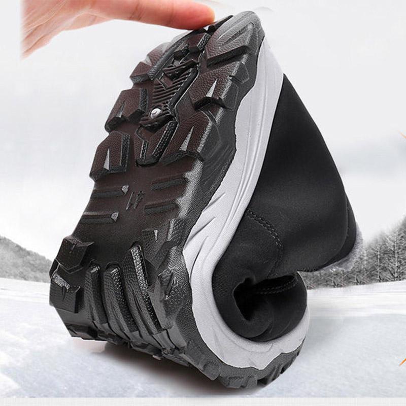 Autumn and Winter Women Plus Velvet Thick Warm Sports Shoes Non-slip Solid Color High-top Sneakers Middle-aged and Elderly Mothers Boots