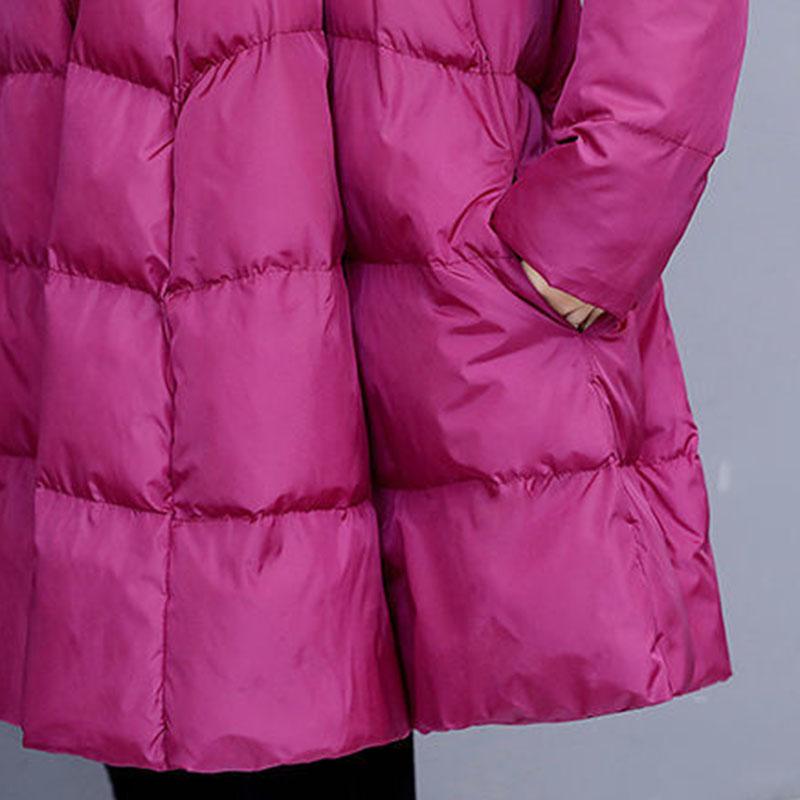 Large Size Cotton Padded Jacket Women's Winter Cloak with A Word Temperament Korean Version of Wild Thick Padded Jacket Mid-length