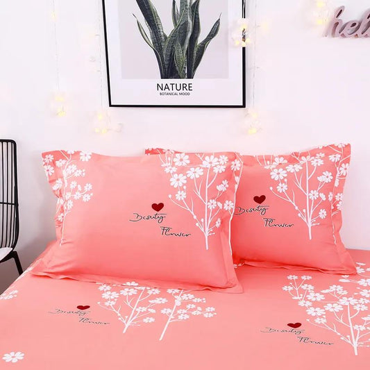 Pure Cotton Pillowcase Two-piece Bedroom Bed Pillowcase Lattice Couple Pillowcase Large 48x74cm