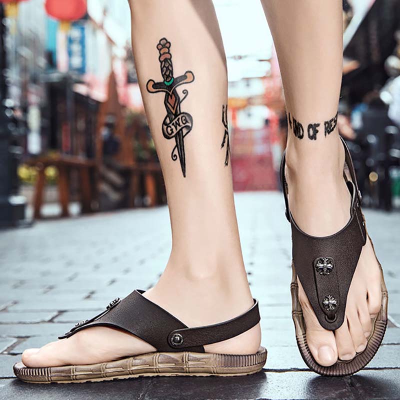 Sandals and Slippers Men's Summer Flip Flops Men's Non-slip Home Wear Men's Sandals Men's Korean Version of The Trend of Social Beach Shoes