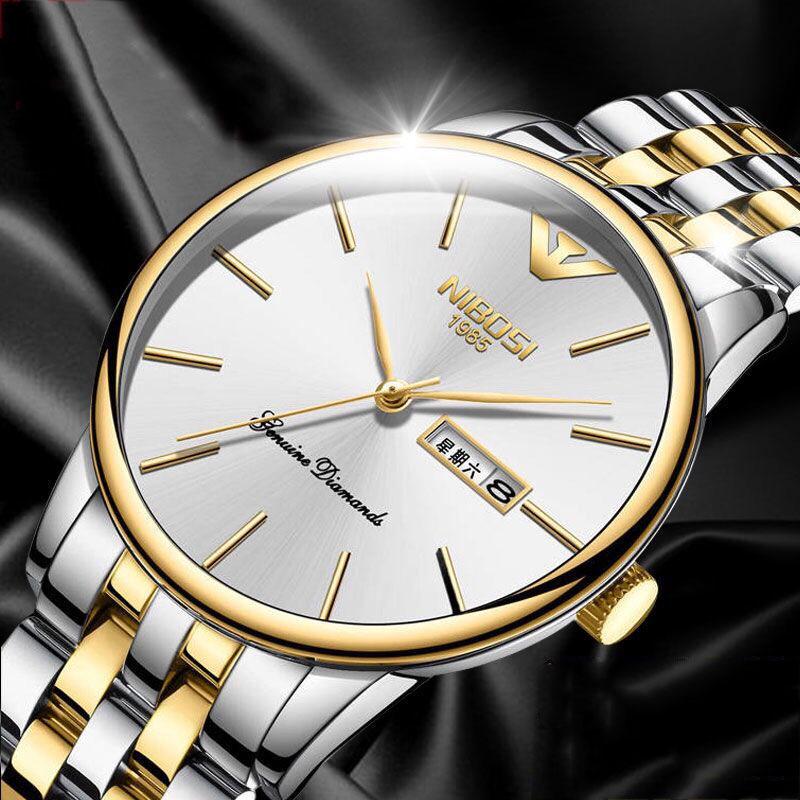 Watch men skeleton dial automatic mechanical stainless steel watch