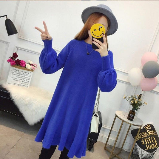 Maternity Sweater Set Autumn and Winter Models 2020 New Loose Outer Dress Korean Version of Maternity Clothes Autumn Top