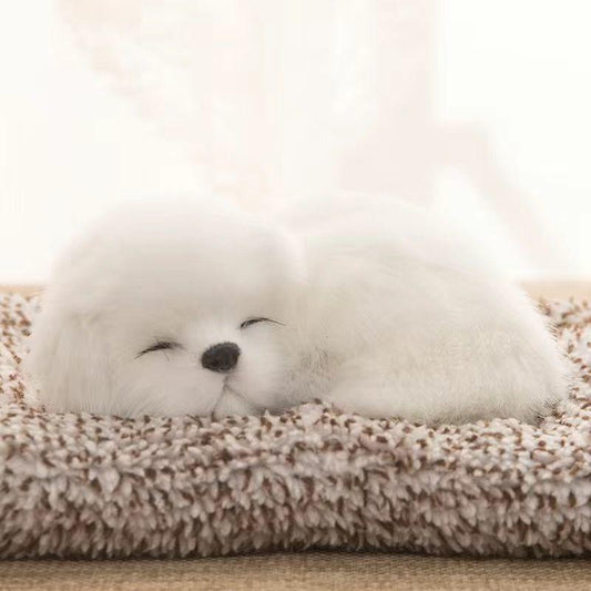 Cute Stuffed Simulation Animal Doll Sleeping Dogs Toy Sounding Toys Lovely Kids Soft Plush Birthday Gifts