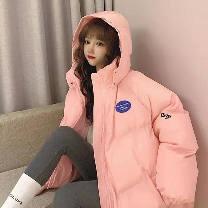Down Padded Jacket Women's Padded Jacket Winter Student Loose Padded Jacket Bread Coat Thickened Windproof Jacket Warm Coat