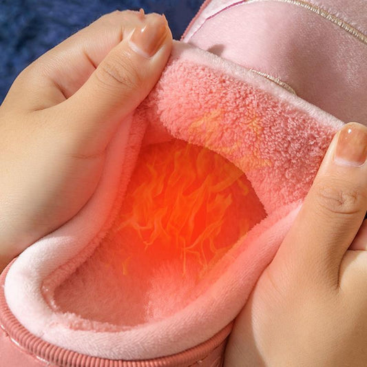 Winter Home Indoor Warmth Couple Plush Household Non-slip Platform Confinement Shoes