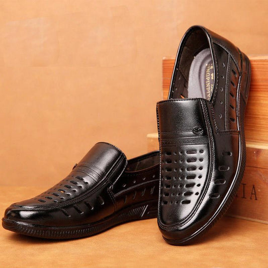 Comfortable Men's Casual Shoes Loafers Men's Shoes High-quality Split Leather Shoes Men's Sandals