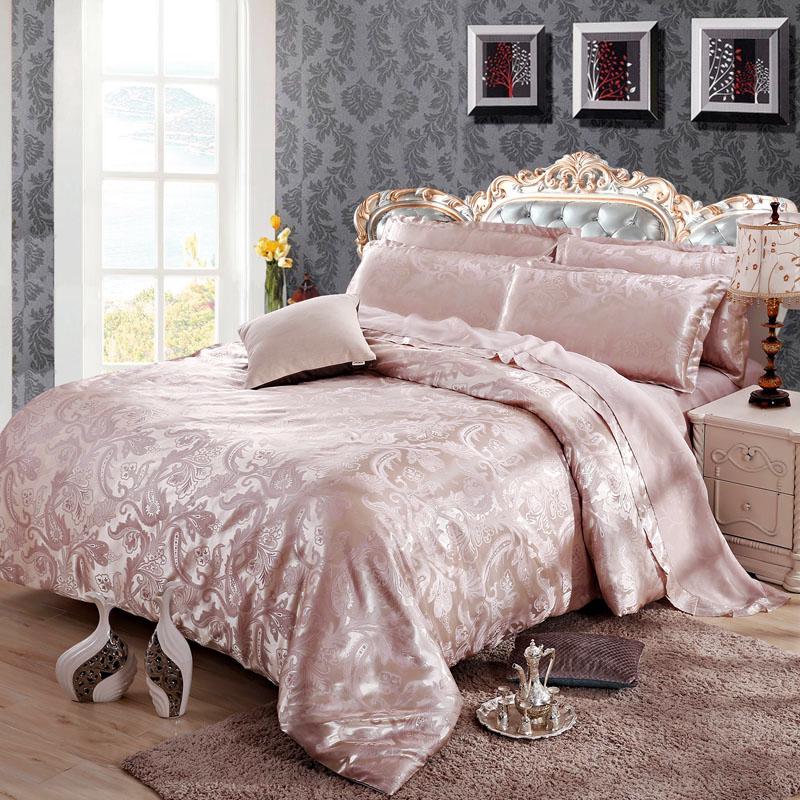 4pcs Home Bedding Set Luxury Jacquard Bedding Set Queen Size Duvet Cover Set Bedlinen Quilt Cover