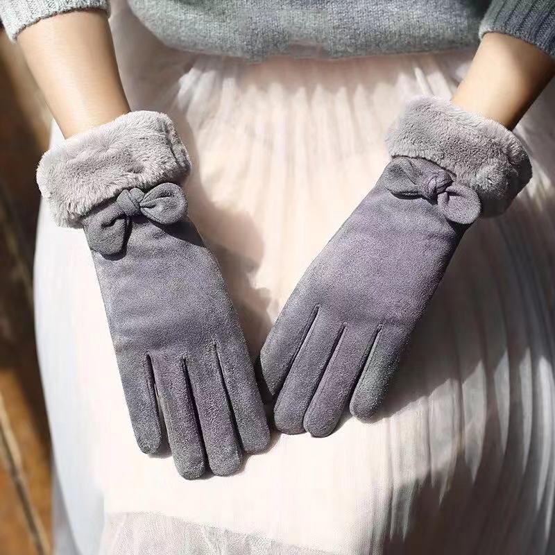 Christmas gift Woman Trend fashion gloves Plush Cotton gloves Birthday present Winter Warm gloves