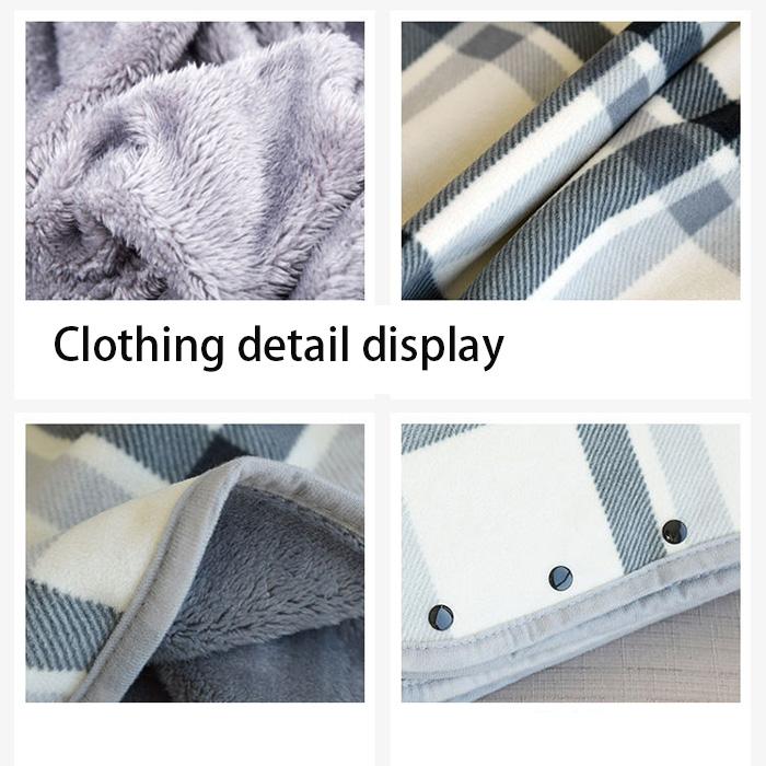 Multi-purpose Shawl Blanket, Coral Fleece, Warmth and Breathable Women's Autumn and Winter Thicken Warmth and Heat Take A Lazy Blanket Nap Cape