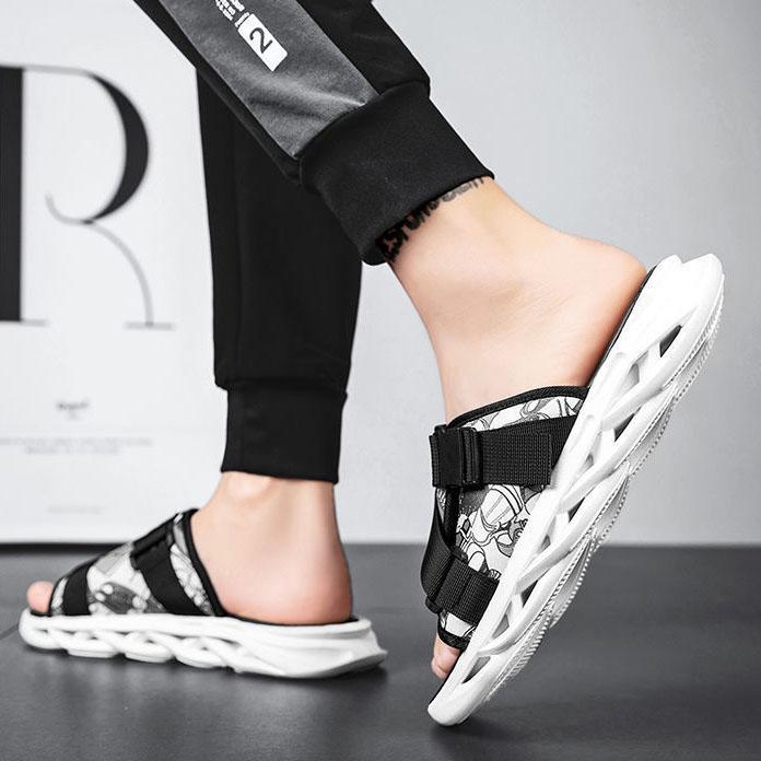Men's Summer Outdoor Thick Heel Beach Sports Slippers Spring Large Size Indoor Soft Sole Flat Slippers
