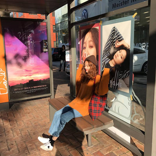Autumn Winter Pullover Solid Color Sweater Female Students Loose Bottoming Shirt Sweaters