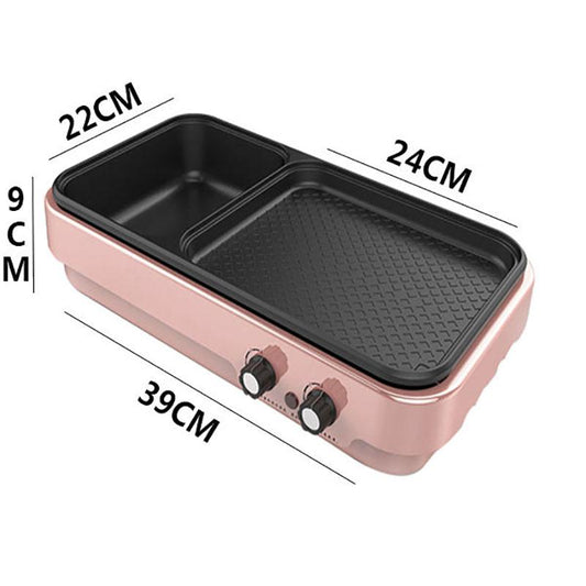 1360W 5 Person Multi-purpose Grill Pan Smokeless Fried Steak Pan Heat Pot BBC Machine Nonstick Pot for Family