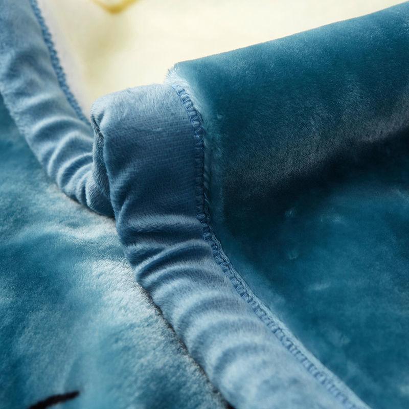 Autumn and Winter Warm Soft Blanket Quilt Coral Velvet Velvet Mattress Bed Sheet