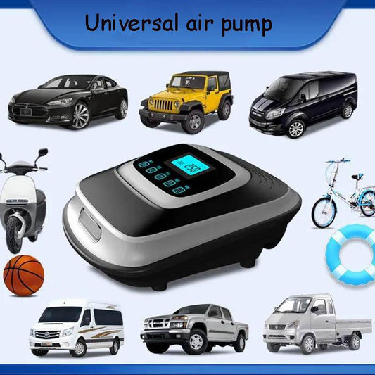 Car Air Pump 12v Multifunctional Vehicle Portable Car Air Pump Small Car Electric Air Pump with Light Preset Tire Pressure Universal Inflation