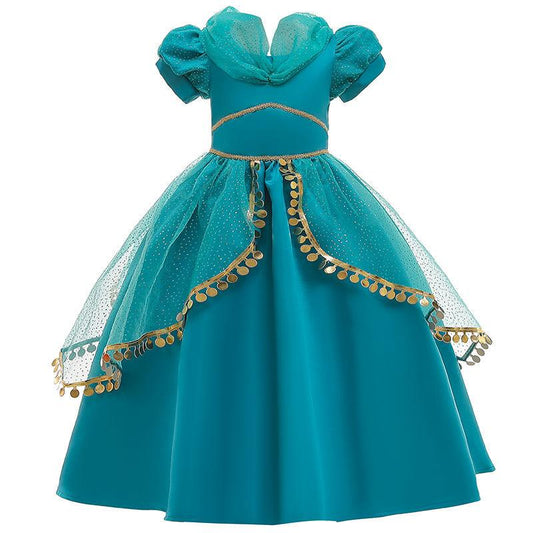 Children's Clothing Aladdin Magic Lamp Jasmine Princess Dress Dress Performance Evening Dress