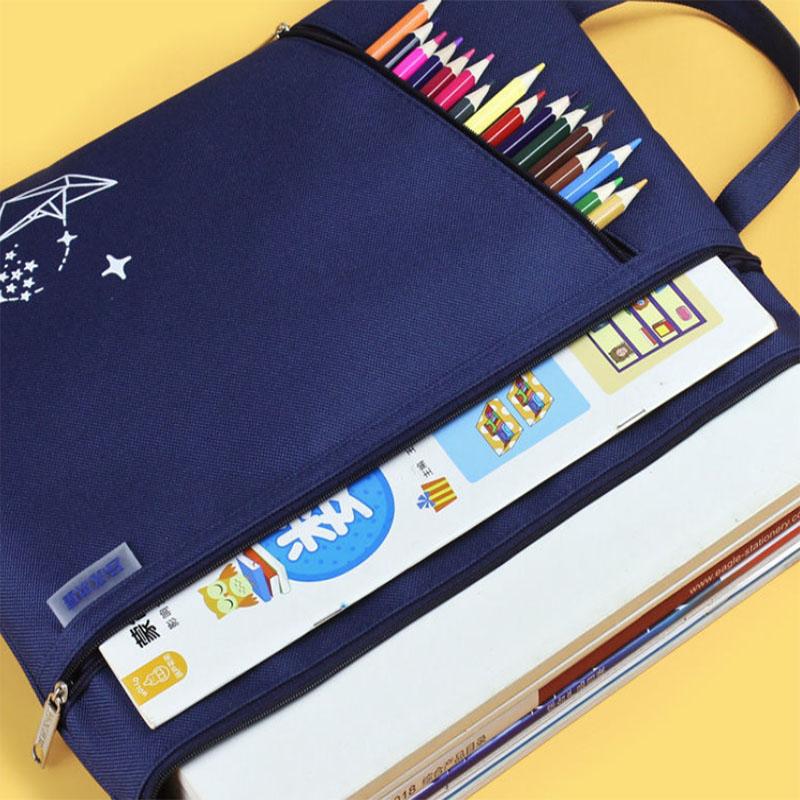 A4-Zipper File Bag Multi-layer Waterproof Student Portable Large-capacity