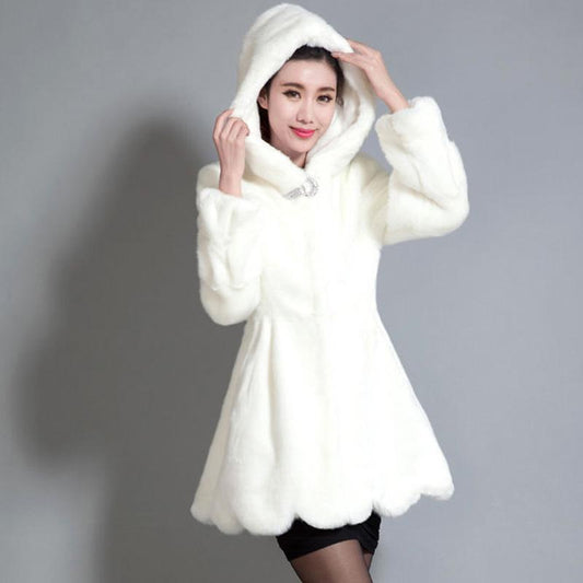 Mid-length Style Hooded Sweater Autumn and Winter Thickened Long-sleeved Fashion Jacket