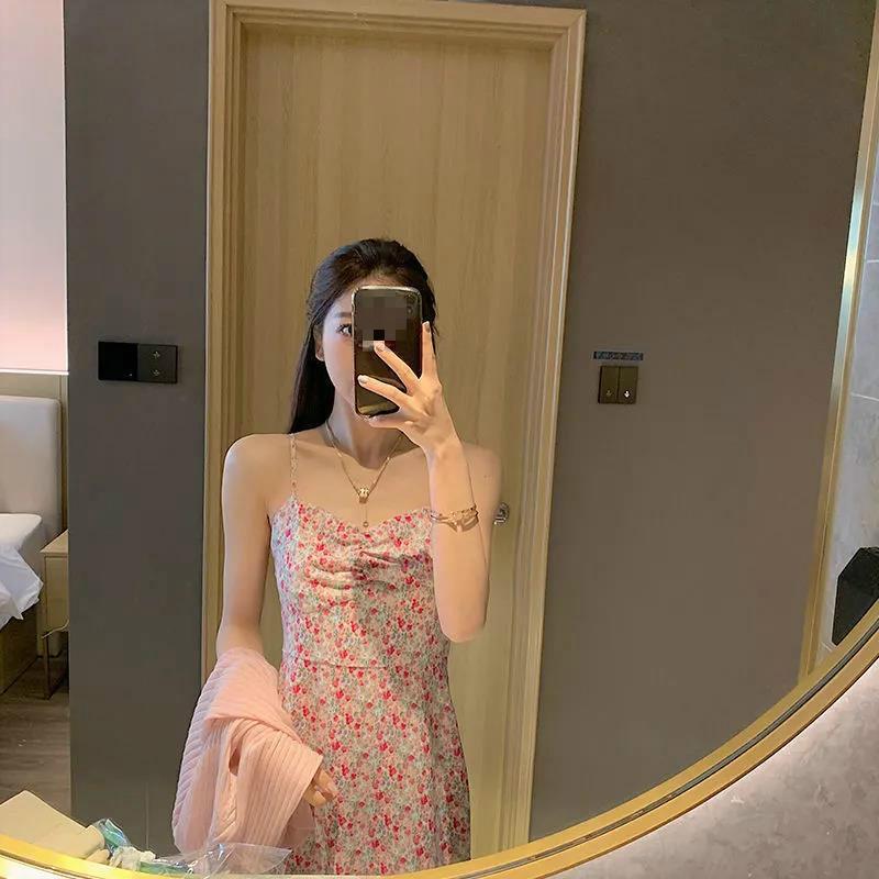 Spring and Summer Floral Sling Small Fresh Gentle Wind Slimming Dress