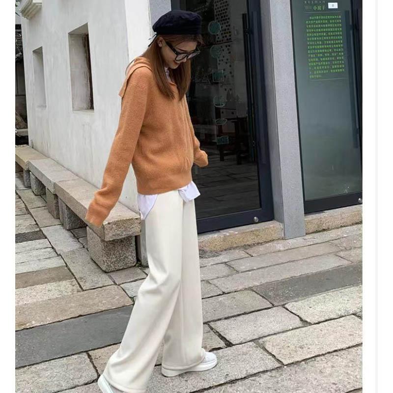 Autumn and Winter Trousers Women's Loose and Thin Fashion Trend Wild Plus Velvet Harlan Leisure Sports Trousers