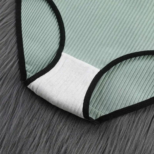 4PCS High-waisted Underwear Women's Cotton Antibacterial Abdomen Large Size Sexy Butt-lifting Seamless Bottoms Girls Japanese Briefs Lingerie