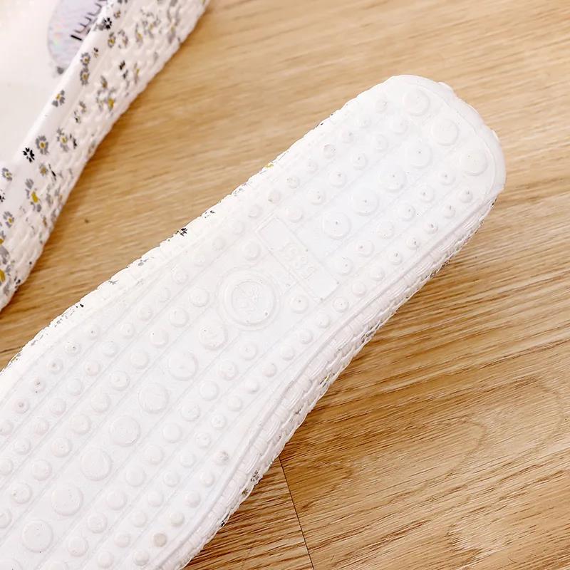 Spring and Summer Floral Anti-skid Shoes Women's Single Shoes Flat Breathable Round Toe Women's Sandals